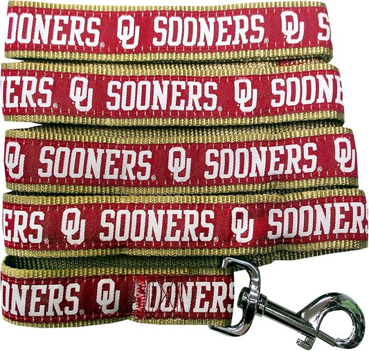 Pets First Collegiate Pet Accessories, Dog Leash, Oklahoma Sooners, Medium