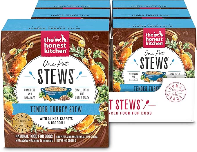 The Honest Kitchen Human Grade Wet Dog Food - One Pot Stews ,10.5 Oz(Pack of 6)