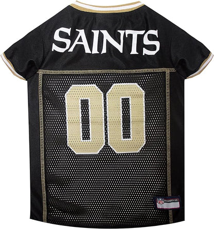 NFL New Orleans Saints Dog Jersey, Size: Large. Best Football Jersey Costume for Dogs & Cats. Licensed Jersey Shirt