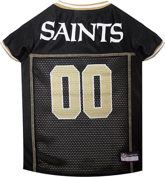 NFL New Orleans Saints Dog Jersey, Size: Large. Best Football Jersey Costume for Dogs & Cats. Licensed Jersey Shirt