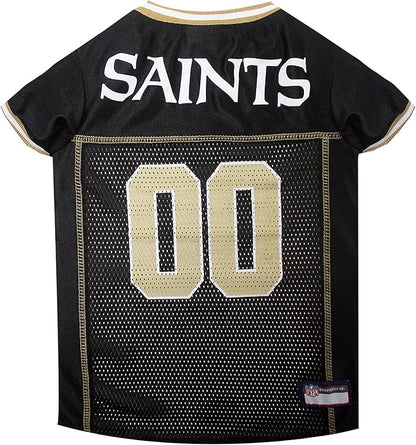 NFL New Orleans Saints Dog Jersey, Size: Medium. Best Football Jersey Costume for Dogs & Cats. Licensed Jersey Shirt