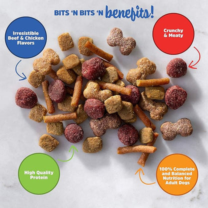 Kibbles 'N Bits Bistro Oven Roasted Beef Flavor Small Breed Mini Bits Dry Dog Food, 3.5 Pound Bag (Pack of 4)
