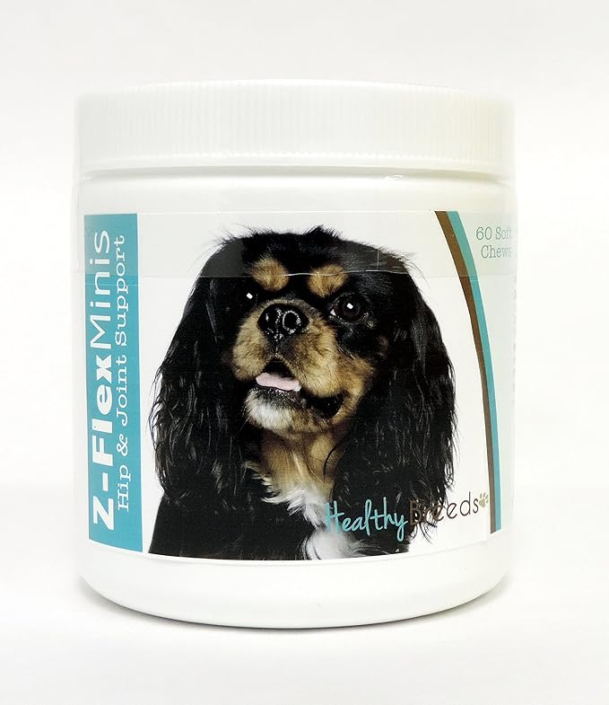 Healthy Breeds Cavalier King Charles Spaniel Z-Flex Minis Hip and Joint Support Soft Chews 60 Count