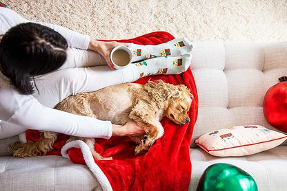 Pearhead Corgi Christmas Socks, Novelty Holiday Socks, Unisex One Size Fun Socks, Cotton Socks For Dog Lovers, Christmas Gift