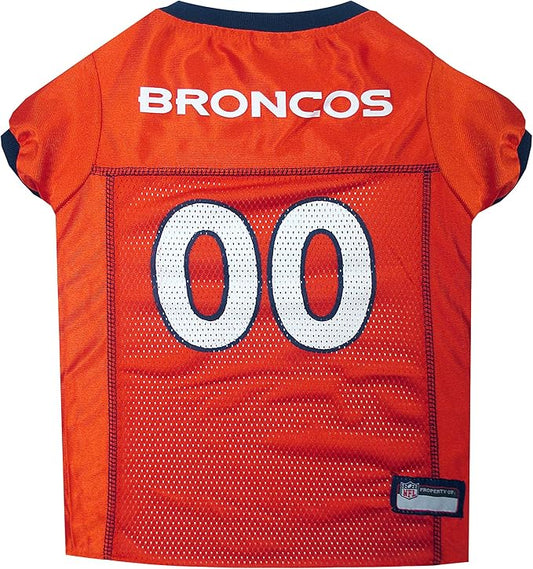 NFL Denver Broncos Dog Jersey, Size: X-Large. Best Football Jersey Costume for Dogs & Cats. Licensed Jersey Shirt