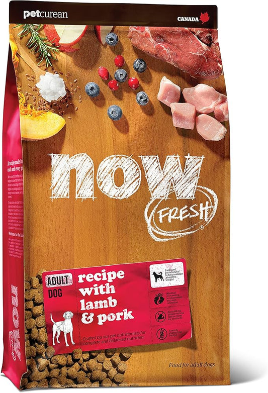 Now Fresh Grain Free Dog Food, 22 lb - Red Meat Dry Dog Food Recipe for Adult Dogs with Real Meat for Protein - for Small, Medium and Large Breeds