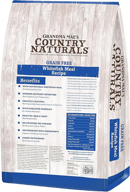 Grandma Mae's Country Naturals Grain Free Dry Dog Food 23 LB Whitefish Recipe