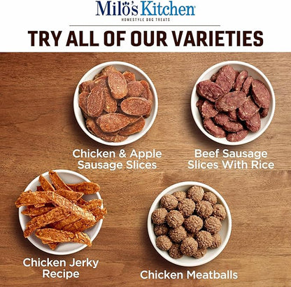 Milo's Kitchen Homestyle Dog Treats, Chicken Meatballs, 18 Ounce, High Protein, No Artifical Flavors