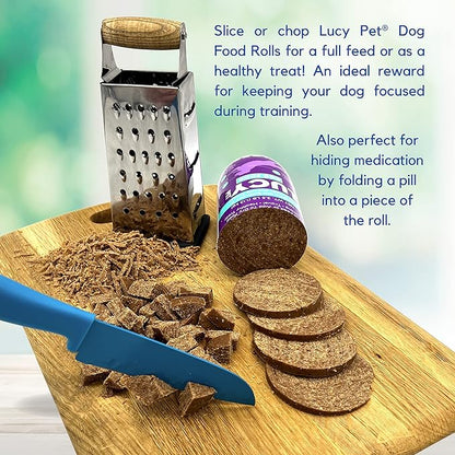 Lucy Pet Products Chicken Formula Dog Food Roll 4 lb, Meaty, Semi-Moist Dog Food (100600075)