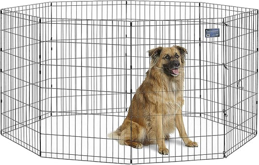 MidWest Homes for Pets Foldable Metal Dog Exercise Pen / Pet Playpen, 24'W x 36'H