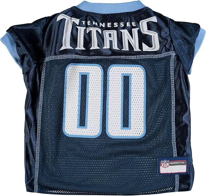 NFL Tennessee Titans Dog Jersey, Size: X-Small. Best Football Jersey Costume for Dogs & Cats. Licensed Jersey Shirt