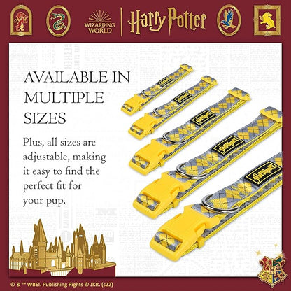 Harry Potter Hufflepuff Dog Collar in Size Large | Large Dog Collar, Harry Potter Dog Collar | Harry Potter Dog Apparel & Accessories for Hogwarts Houses, Hufflepuff