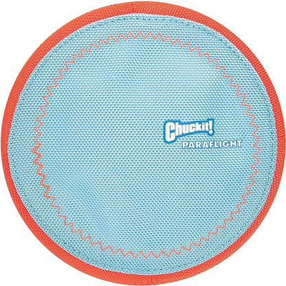 Chuckit! Paraflight Flying Disc Dog Toy, Small (6.75"), Orange and Blue