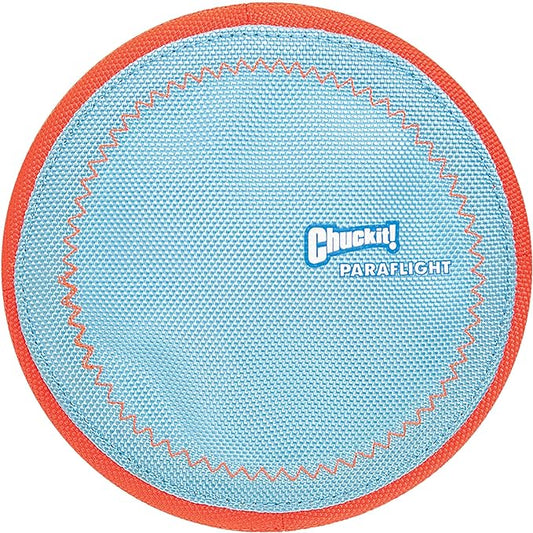 Chuckit! Paraflight Flying Disc Dog Toy, Small (6.75"), Orange and Blue