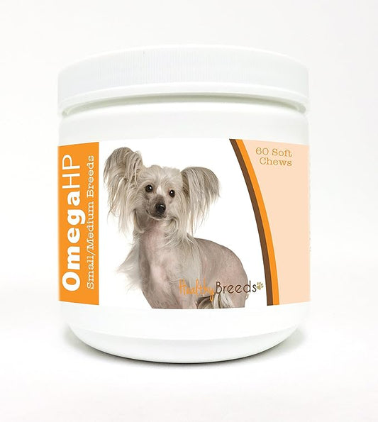 Healthy Breeds Chinese Crested Omega HP Fatty Acid Skin and Coat Support Soft Chews 60 Count