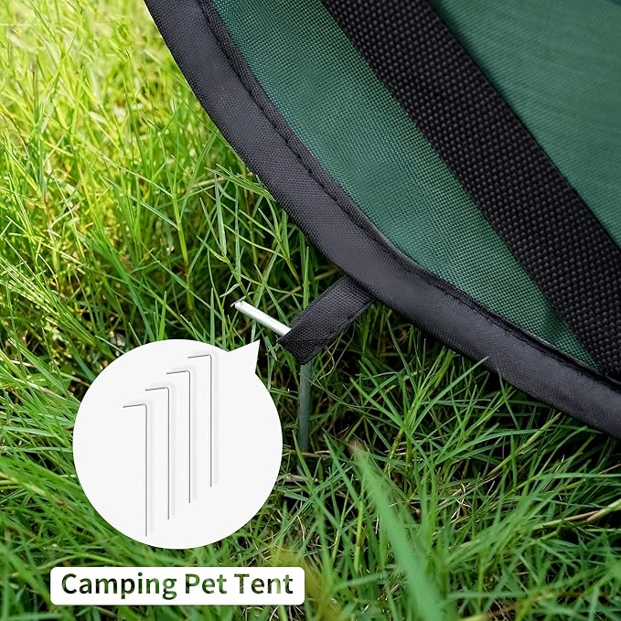 Love's cabin 36in Portable Upgrade Large Dog Bed - Pop Up Dog Kennel, Indoor Outdoor Crate for Pets, Portable Car Seat Kennel, Cat Bed Collection, Olive-Green