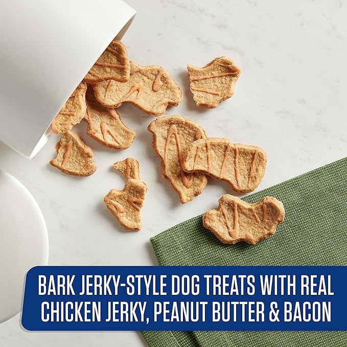 Nutrish Rachael Ray Bark Jerky-Style Dog Treats with Real Chicken Jerky, Peanut Butter & Bacon, 4.5 Ounce (Pack of 5)