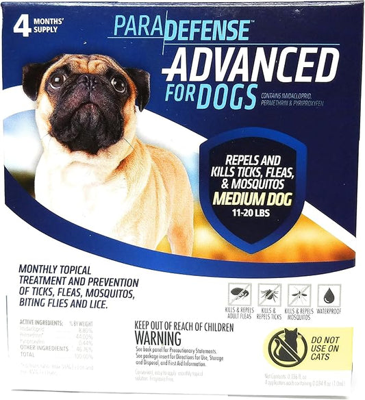 11-20 lb Dog Pet Flea Control Supply, Medium