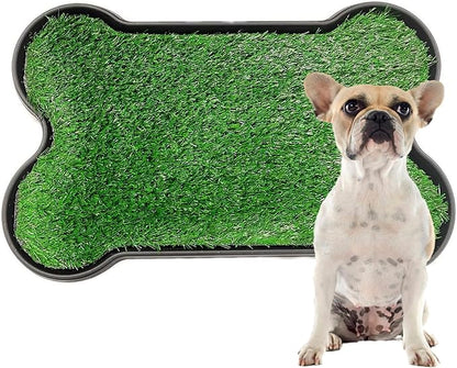 Downtown Pet Supply Dog Grass Pad with Tray, 17 x 27 - Outdoor and Indoor Potty System for Dogs with Replaceable Synthetic Grass Pee Turf - Portable and Waterproof Turf Dog Potty