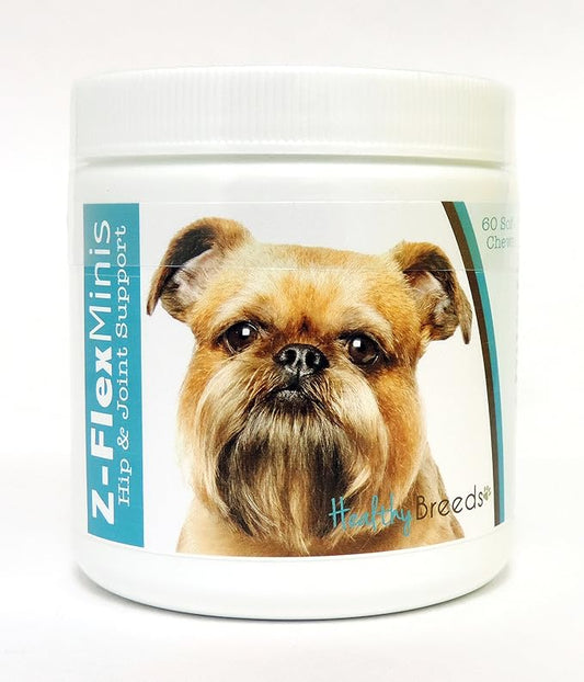 Healthy Breeds Brussels Griffon Z-Flex Minis Hip and Joint Support Soft Chews 60 Count