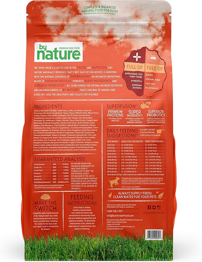 Grain Free Dog Food Made in USA [Grain Free Dry Dog Food with Superfood Ingredients for Food Sensitivities and Immune Health], Salmon & Menhaden Fish Meal Recipe, 24 lb. Bag