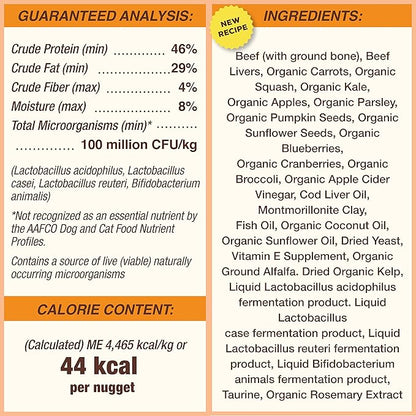 Primal Freeze Dried Dog Food Nuggets, Beef; Complete & Balanced Meal; Also Use as Topper or Treat; Premium, Healthy, Grain Free, High Protein Raw Dog Food, 14 oz (Pack of 2)