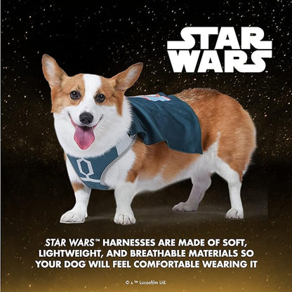 STAR WARS for Pets Boba Fett Dog Harness with Cape, Small (S) | Small Dog Boba Fett Harness for Dogs | Star Wars Pet Harness, Star Wars Harness for Small Dogs Green FF13505
