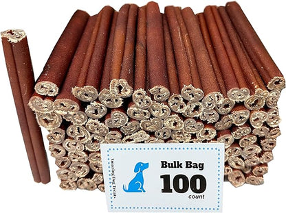 Amazing Dog Treats - 6 Inch Bulk Collagen Sticks for Dogs - (100 Count) - Collagen Bully Sticks for Dogs - 95% Natural Collagen Sticks for Dogs - No Hide Bones for Dogs
