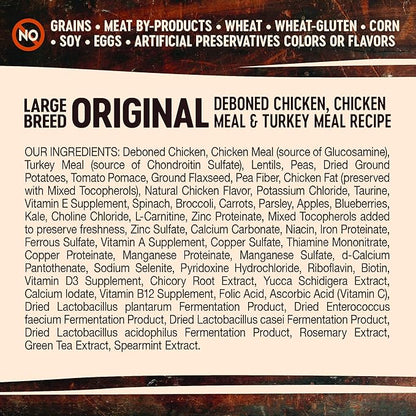 Wellness Natural Pet Food CORE Grain-Free High-Protein Large Breed Adult Dry Dog Food, Made in USA, With Glucosamine & Chondroitin to Support Joint Health (26-Pound Bag)