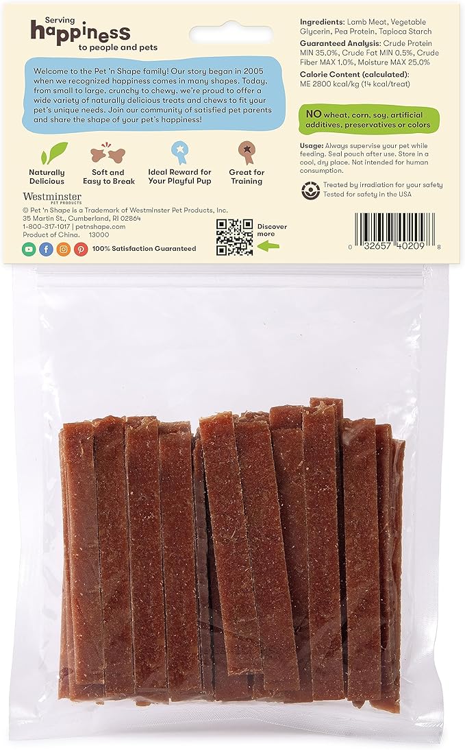 Pet 'n Shape Lamb Jerky Dog Treats - 9 Ounce