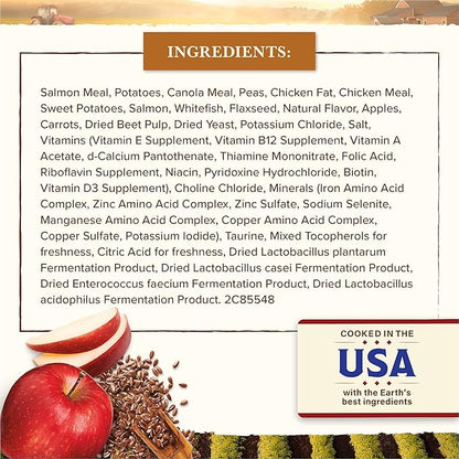 Whole Earth Farms Natural Grain Free Dry Kibble, Wholesome And Healthy Dog Food, Salmon And Whitefish Recipe - 25 LB Bag