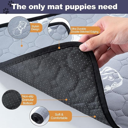 6 Pack Upgrade Washable Pee Pads for Dogs, Reusable Dog Pee Pads and Small Pets, Absorbent and Non-Slip Puppy Pads, Pet Training Pads, Waterproof Whelping Pads 14x20 inchs Potty Mat