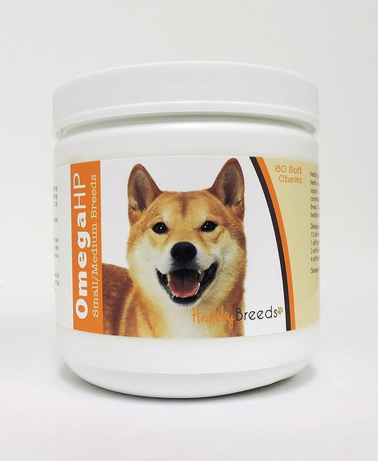 Healthy Breeds Shiba Inu Omega HP Fatty Acid Skin and Coat Support Soft Chews 60 Count