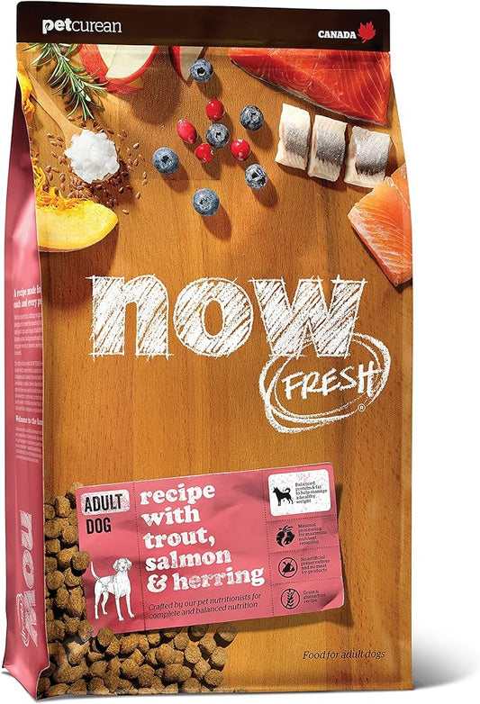 Now Fresh Grain Free Dog Food, 22 lb - Dry Dog Food Fish Recipe for Adult Dogs - Real De-Boned Fish for Protein - Healthy Diet for Small, Medium and Large Breed