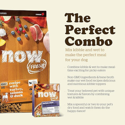 Now Fresh Grain Free Dog Food, 12 lb – Grain Free Dry Dog Food Recipe for Adult Dogs with Real Meat and Fish for Protein – for Small, Medium and Large Breeds