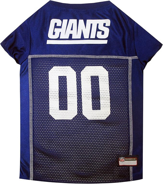 NFL New York Giants Dog Jersey, Size: X-Small. Best Football Jersey Costume for Dogs & Cats. Licensed Jersey Shirt