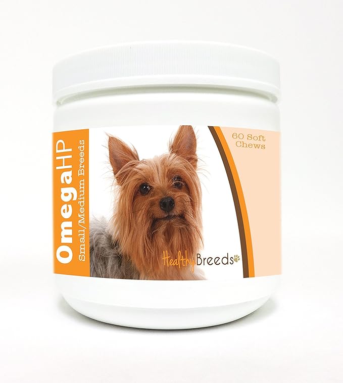 Healthy Breeds Silky Terrier Omega HP Fatty Acid Skin and Coat Support Soft Chews 60 Count