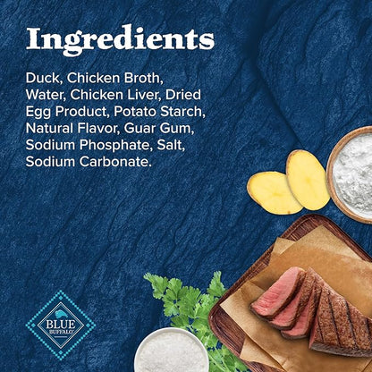Blue Buffalo Wilderness Trail Toppers Wild Cuts High Protein, Natural Wet Dog Food, Chunky Duck Bites in Hearty Gravy 3-oz pouches (Pack of 24)