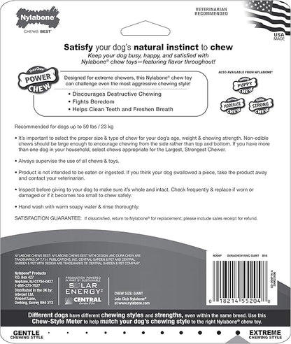 Nylabone Power Chew Ring Power Chew Dog Toy, Dog Toys for Aggressive Chewers, Large - Up to 50 lbs. (1 Count)