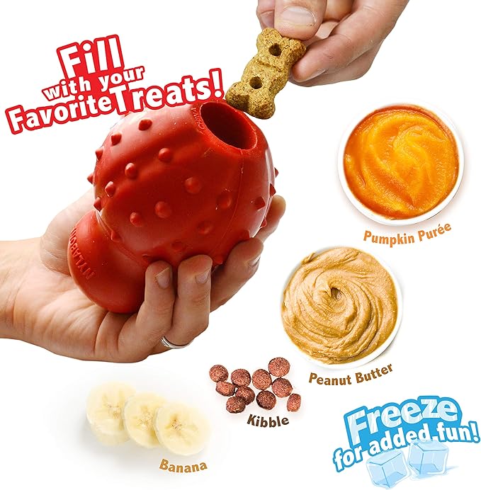 Nylabone Strong Chew Cone Stuffable Chew Toy for Dogs, Bacon Flavored Fillable Treat Toy, Small/Regular - Up to 25 Ibs. (1 Count)
