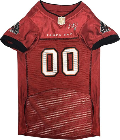 NFL Tampa Bay Buccaneers Dog Jersey, Size: Medium. Best Football Jersey Costume for Dogs & Cats. Licensed Jersey Shirt