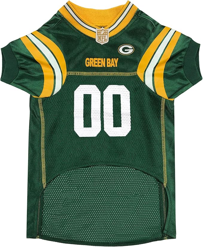 NFL Green Bay Packers Dog Jersey, Size: XX-Large. Best Football Jersey Costume for Dogs & Cats. Licensed Jersey Shirt