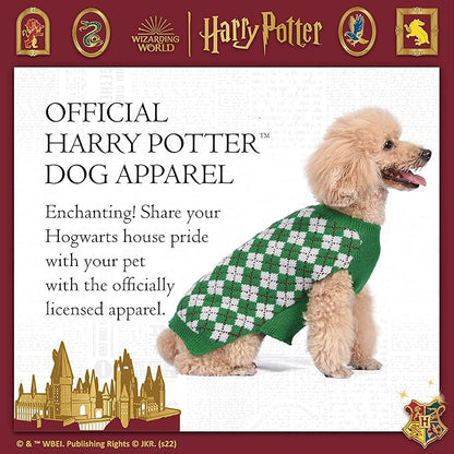 Harry Potter: Slytherin Pet Sweater - Size Small | Harry Potter Costumes for Dogs| Harry Potter Dog Apparel & Accessories for Hogwarts Houses, Slytherin Green