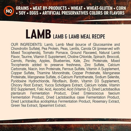 Wellness Core Natural Grain Free Dry Dog Food, Lamb, 4-Pound Bag