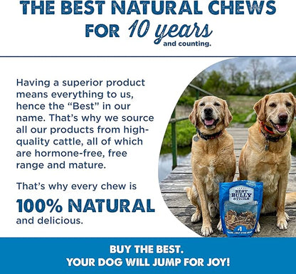 Best Bully Sticks Joint Jerky Gullet Bite Dog Treats (1.5lb. Bag) - All-Natural Beef Dog Treats
