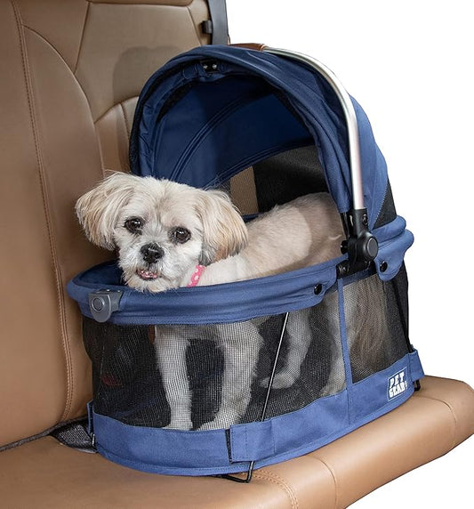 Pet Gear View 360 Pet Safety Carrier & Car Seat for Small Dogs & Cats Push Button Entry