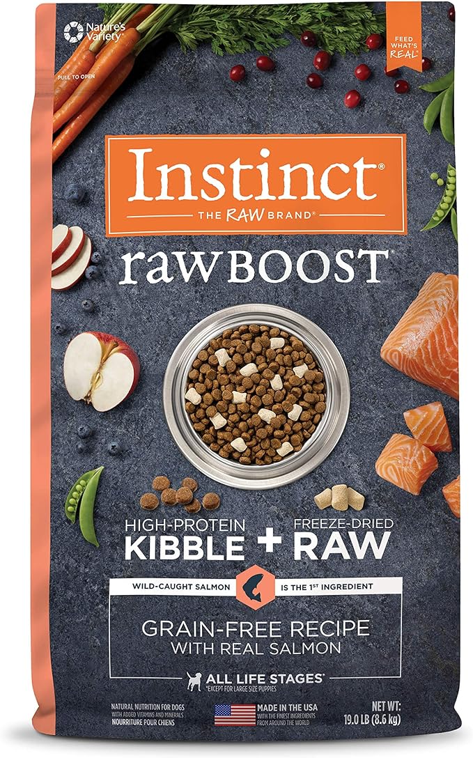 Instinct Raw Boost Grain Free Recipe with Real Salmon Natural Dry Dog Food by Nature's Variety, 19 lb. Bag