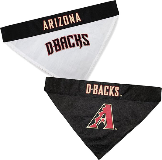 Pets First DMB-3217-L-XL MLB Arizona Diamondbacks Reversible Pet Bandana, Large/X-Large, MLB Team Color