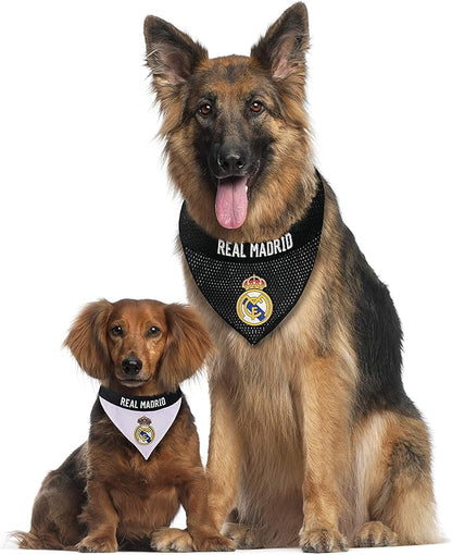 MLS Real Madrid REVERSIBLE BANDANA for DOGS & CATS. Cutest Pet Bandana Scarf Bib Apron Sports Fan Apparel, Team color, SIZE: Large / X-Large