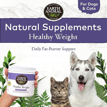 Earth Animal Healthy Weight Nutritional Supplement for Dogs & Cats | Made in The USA with Natural Ingredients | 8 oz